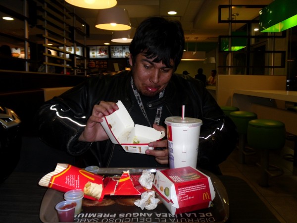 Y mi hamburgesa... :-(